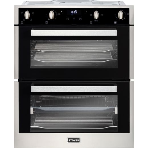 Stoves ST BI702MFCT Built Under Electric Double Oven - Stainless Steel
